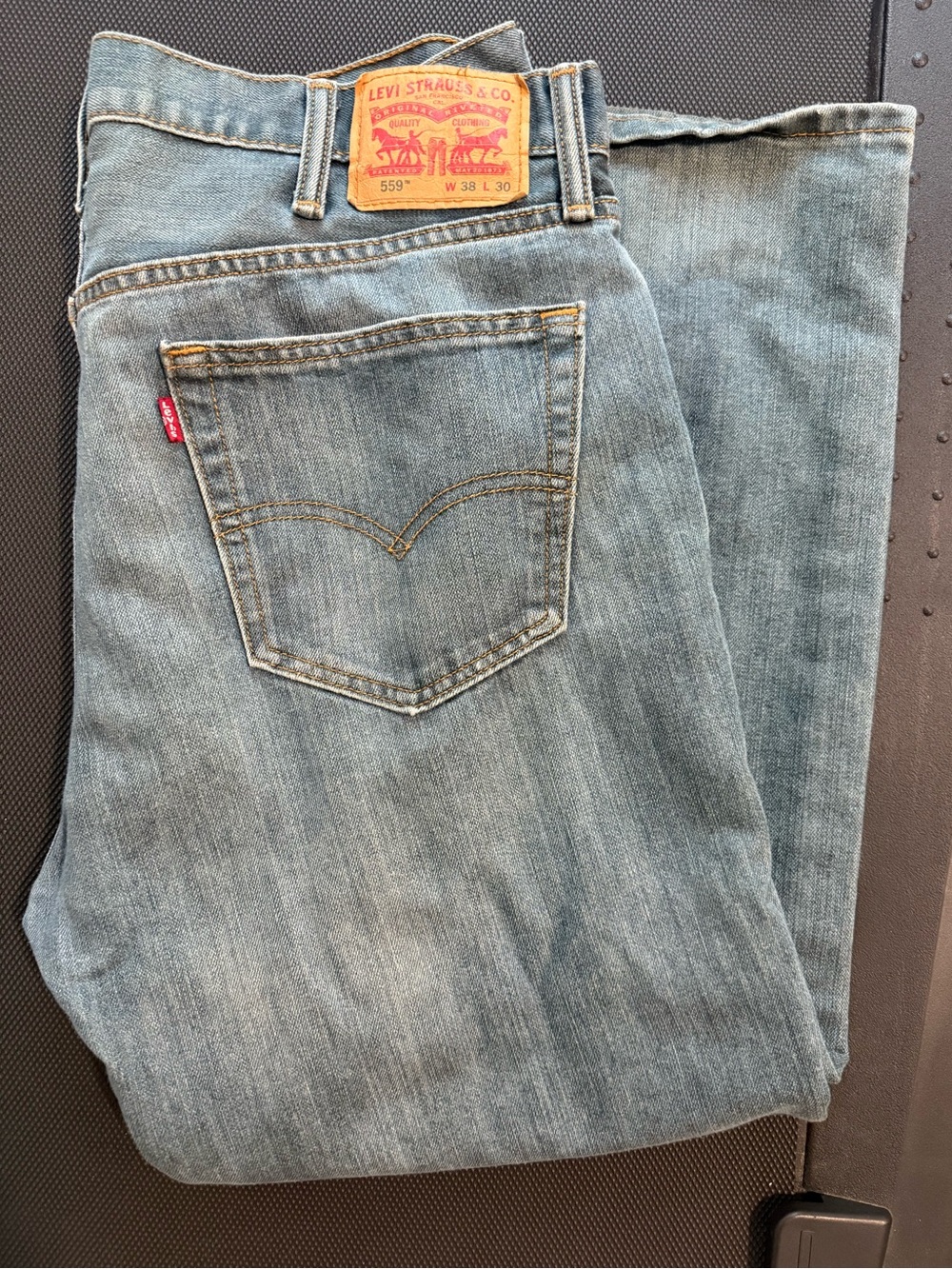 Men's 559 Levi's Blue Straight-Leg Jeans 38/30